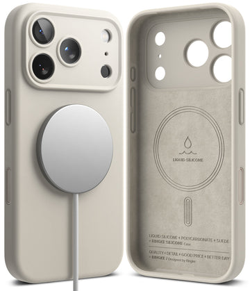 iPhone 18 Pro Max Back Cover case | Silicone Magnetic - Stone