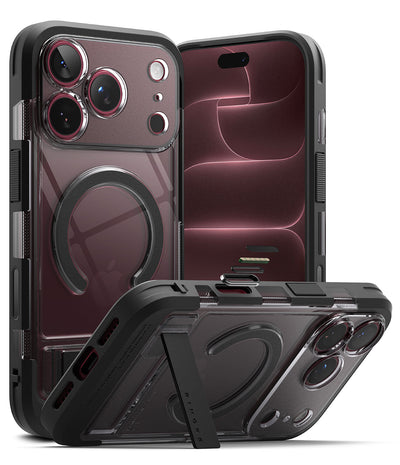 iPhone 18 Pro Max Back Cover Case | UX Magnetic With Kickstand - Smoke Black