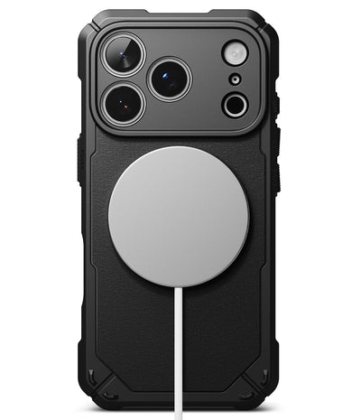 iPhone 18 Pro Back Cover Case | Rugged Gear Magnetic Bumper - Black