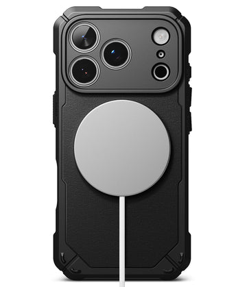 iPhone 18 Pro Back Cover Case | Rugged Gear Magnetic Bumper - Black