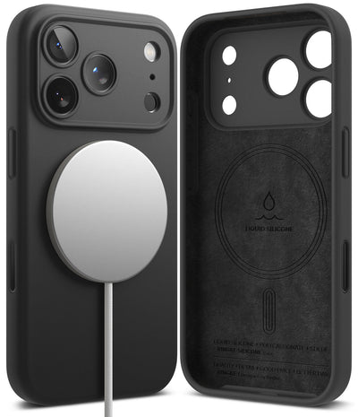 iPhone 18 Pro Back Cover case | Silicone Magnetic - Black