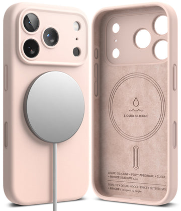iPhone 18 Pro Back Cover case | Silicone Magnetic - Pink Sand