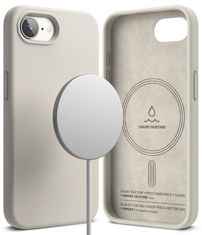iPhone 17e 2026 Back Cover Case | Silicone Magnetic - Stone