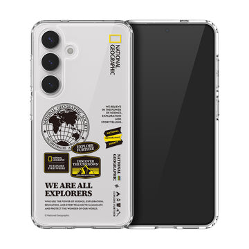 Nat Geo Galaxy S25 Back Cover Case | Crystal Clear Wappen V2 - World Seal