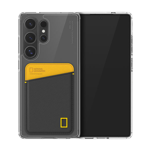 Nat Geo Galaxy S25 Ultra Back Cover Case | Card Pocket V2 - Yellow & Black