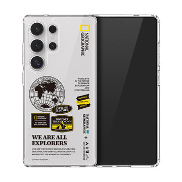 Nat Geo Galaxy S25 Ultra Back Cover Case | Crystal Clear Wappen V2 - World Seal