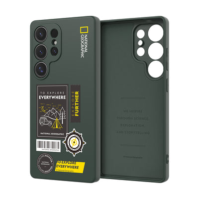 Nat Geo Galaxy S25 Ultra Back Cover Case | Palette Color Wappen Case - Camping Forest Green