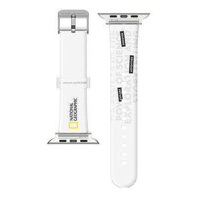 Nat Geo 22mm (Apple Watch 42/44/45) |Smart Watch Clear Strap (Apple Watch)-Typo White