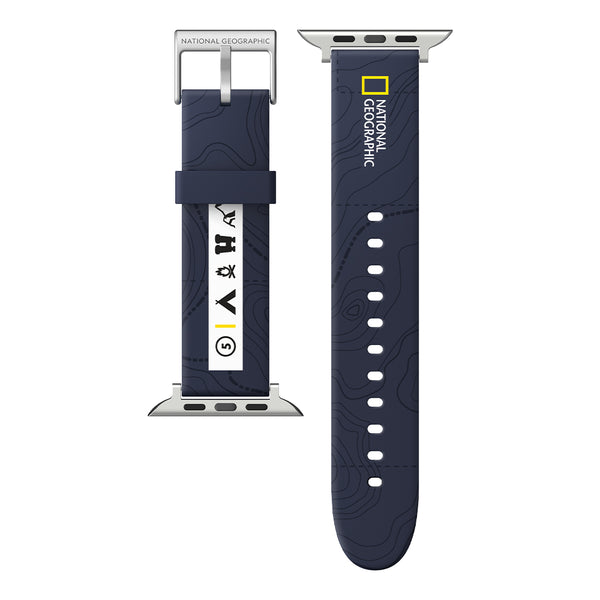 Nat Geo 22mm (Apple Watch 42/44/45) |Smart Watch Strap (Apple Watch)-Topo Navy