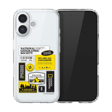 Nat Geo iPhone 16 Back Cover Case | Crystal Clear Wappen V2 - Explore