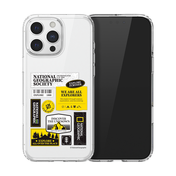 Nat Geo iPhone 16 Pro Max Back Cover Case | Crystal Clear Wappen V2 - Explore