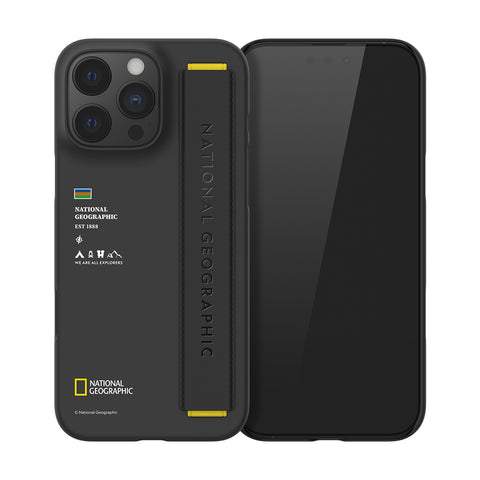 Nat Geo iPhone 16 Pro Max Back Cover Case | Strap - Black