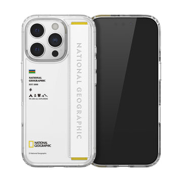 Nat Geo iPhone 16 Pro Back Cover Case | Strap - Clear White