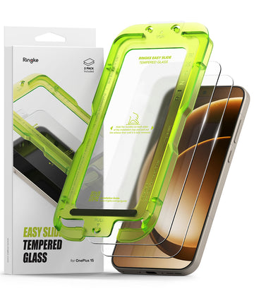 OnePlus 15 5G Screen Protector Guard Easy Slide Tempered Glass Film [2 Pack]