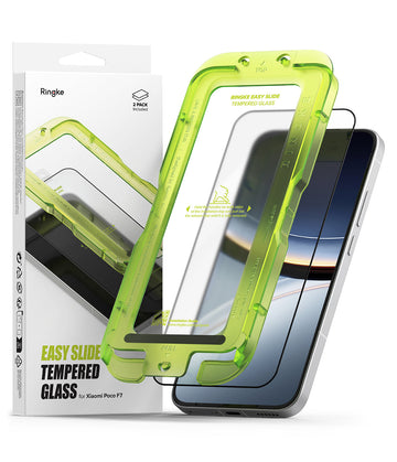 Xiaomi Poco F7  Screen Protector  with Installation Tool  Easy Slide Tempered Glass - ( 2 pack)