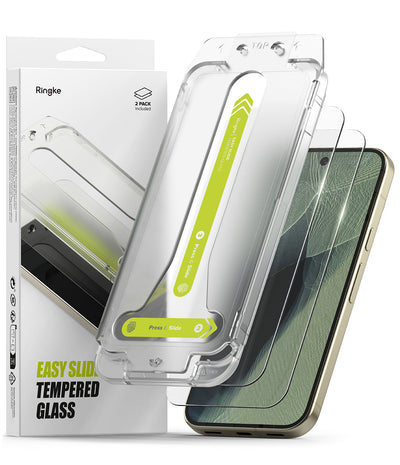 Google Pixel 11 Pro XL Tempered Glass Screen Protector Guard | Easy Slide - Clear {2 Pack}