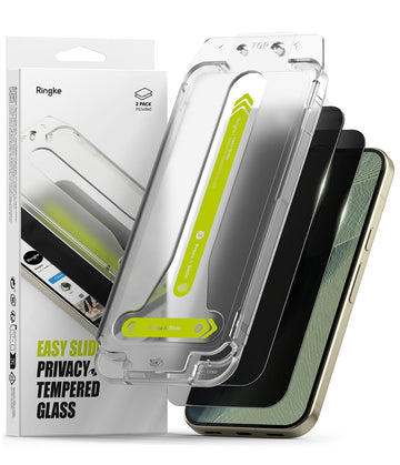Google Pixel 11 Pro XL Tempered Glass Screen Protector Guard | Easy Slide - Privacy {2 Pack}