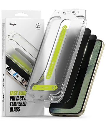 Google Pixel 11 Pro Tempered Glass Screen Protector Guard | Easy Slide - Privacy {2 Pack}