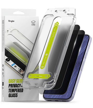 Google Pixel 11 Tempered Glass Screen Protector Guard | Easy Slide - Privacy {2 Pack}