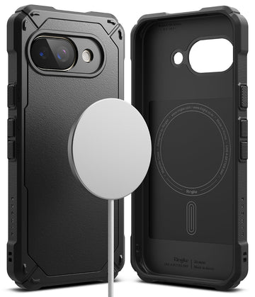 Google Pixel 9a Back Cover Case | Rugged Gear Magnetic  - Black