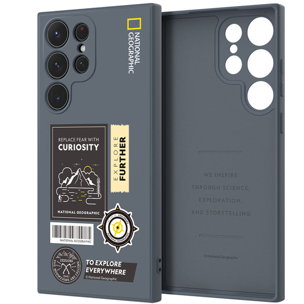 Nat Geo Galaxy S23 Ultra Back Cover Case |Palette Color Wappen Case-Climbing Gray Blue