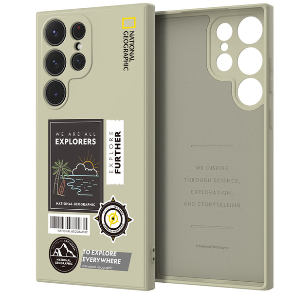 Nat Geo Galaxy S23 Ultra Back Cover Case |Palette Color Wappen Case-Surfing Stone Beige