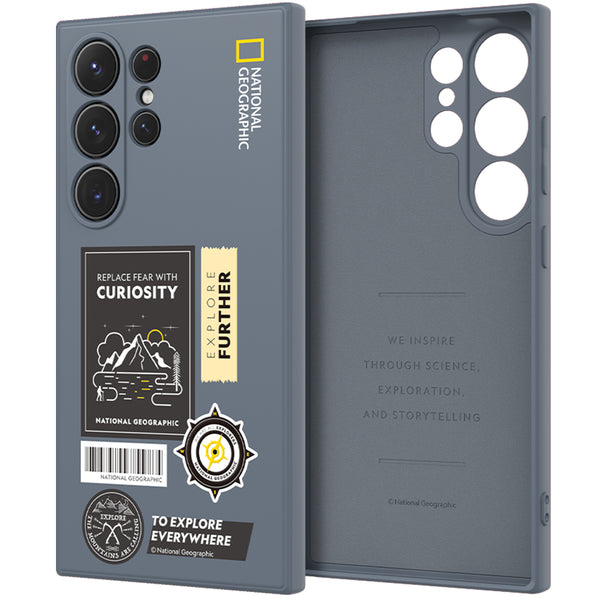 Nat Geo Galaxy S24 Ultra Back Cover Case |Palette Color Wappen Case-Climbing Gray Blue