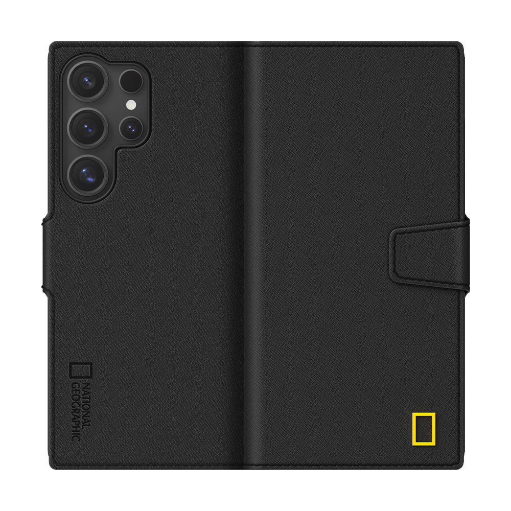 Nat Geo Galaxy S25 Ultra Back Cover Case | Business Wallet Case - Black