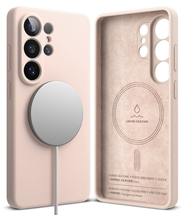 Samsung Galaxy S26 Ultra Back Cover Case | Silicone Magnetic - Pink Sand