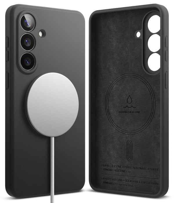 Samsung Galaxy S26 Plus Back Cover Case | Silicone Magnetic - Black