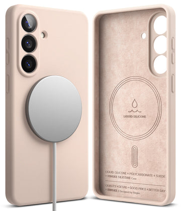 Samsung Galaxy S26 Plus Back Cover Case |Silicone Magnetic   - Pink Sand