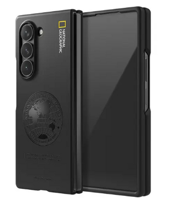 Nat Geo Galaxy Z Fold 5 Back Cover Case | Slim Fit Case  - Global Seal (Black)
