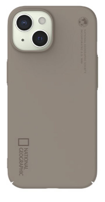 Nat Geo iPhone 15 Plus Back Cover Case | Nature Color Slim Fit Case  (Taupe)