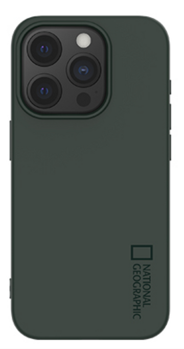 Nat Geo iPhone 15 Pro Back Cover Case | Palette Color Case (Forest Green)
