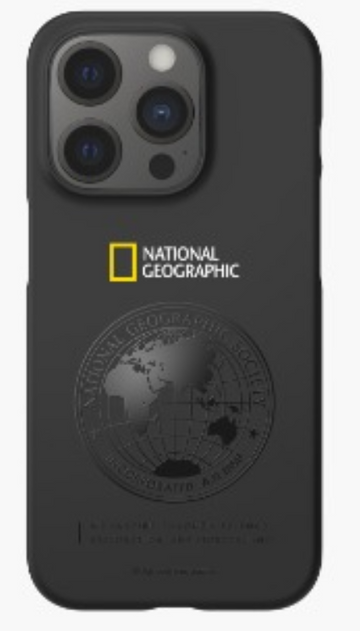Nat Geo iPhone 15 Pro Max Back Cover Case | Global Seal Slim Fit Case  - (Black)