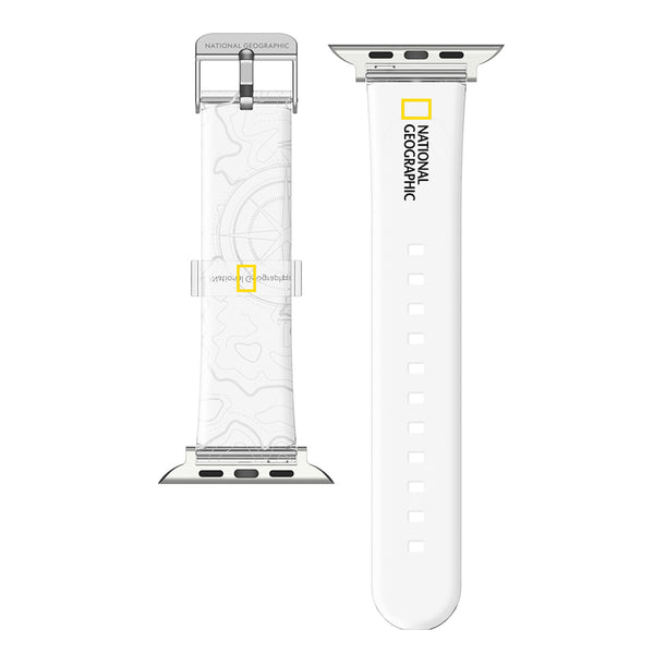Nat Geo 22mm (Apple Watch 42/44/45) |Smart Watch Clear Strap (Apple Watch)-Topo White