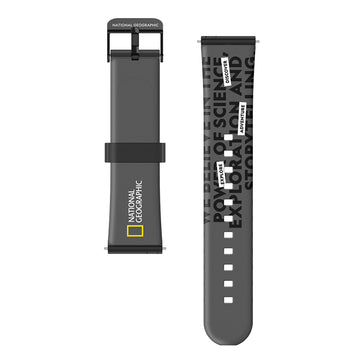 Nat Geo 22mm (Apple Watch 42/44/45) |Smart Watch Clear Strap (Apple Watch)-Typo Black