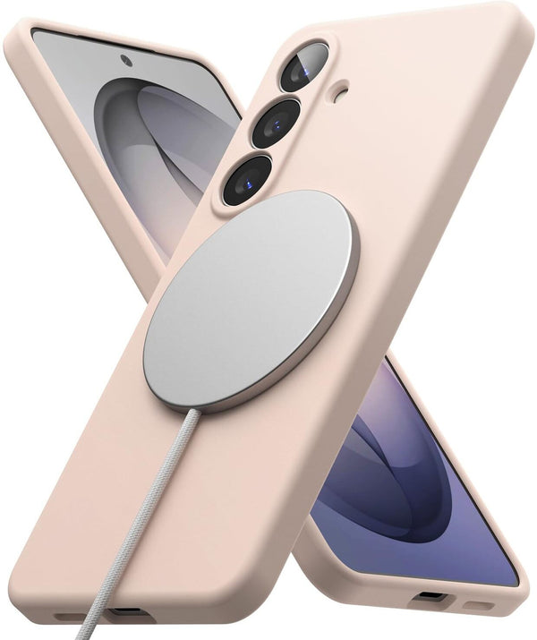 Samsung Galaxy S26 Back Cover Case |Silicone Magnetic   - Pink Sand