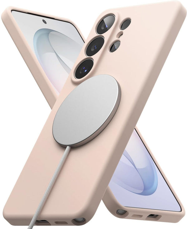 Samsung Galaxy S26 Ultra Back Cover Case | Silicone Magnetic - Pink Sand