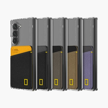 Nat Geo Galaxy Z Fold 6 Back Cover Case | Card Pocket Case V2 - Yellow & Black