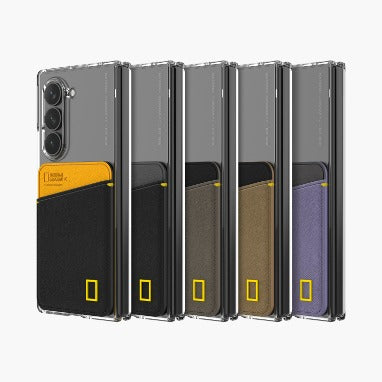 Nat Geo Galaxy Z Fold 6 Back Cover Case | Card Pocket Case V2 - Black