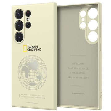 Nat Geo Galaxy S24 Ultra Back Cover Case | Soft Case V3-Global Seal (Beige)