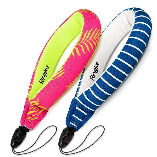 Water Proof Floating Strap | Palm Leaves +  Navy Stripes - 2 pack