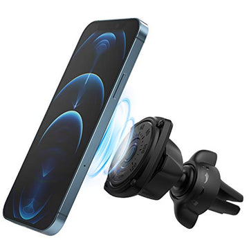 Power Clip Car Mount (Air Vent type) + Dashboard Mounting (2 in 1) Black