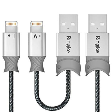 Ringke Lightning Braided Nylon Cable  [4 ft] + [0.6 feet] Lightning to USB A Port