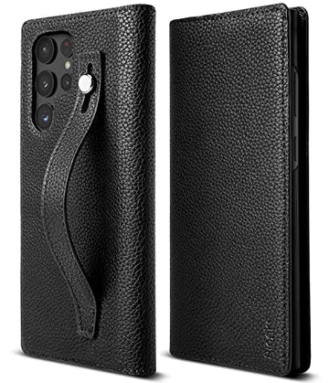 Samsung Galaxy S22 Ultra Folio Signature EZ STRAP* Black Case