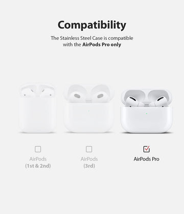 Apple AirPods Pro Stainless Steel Case Silver