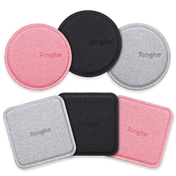 PU Leather Covered Metal Plate (3+3 pack) Assorted Colors