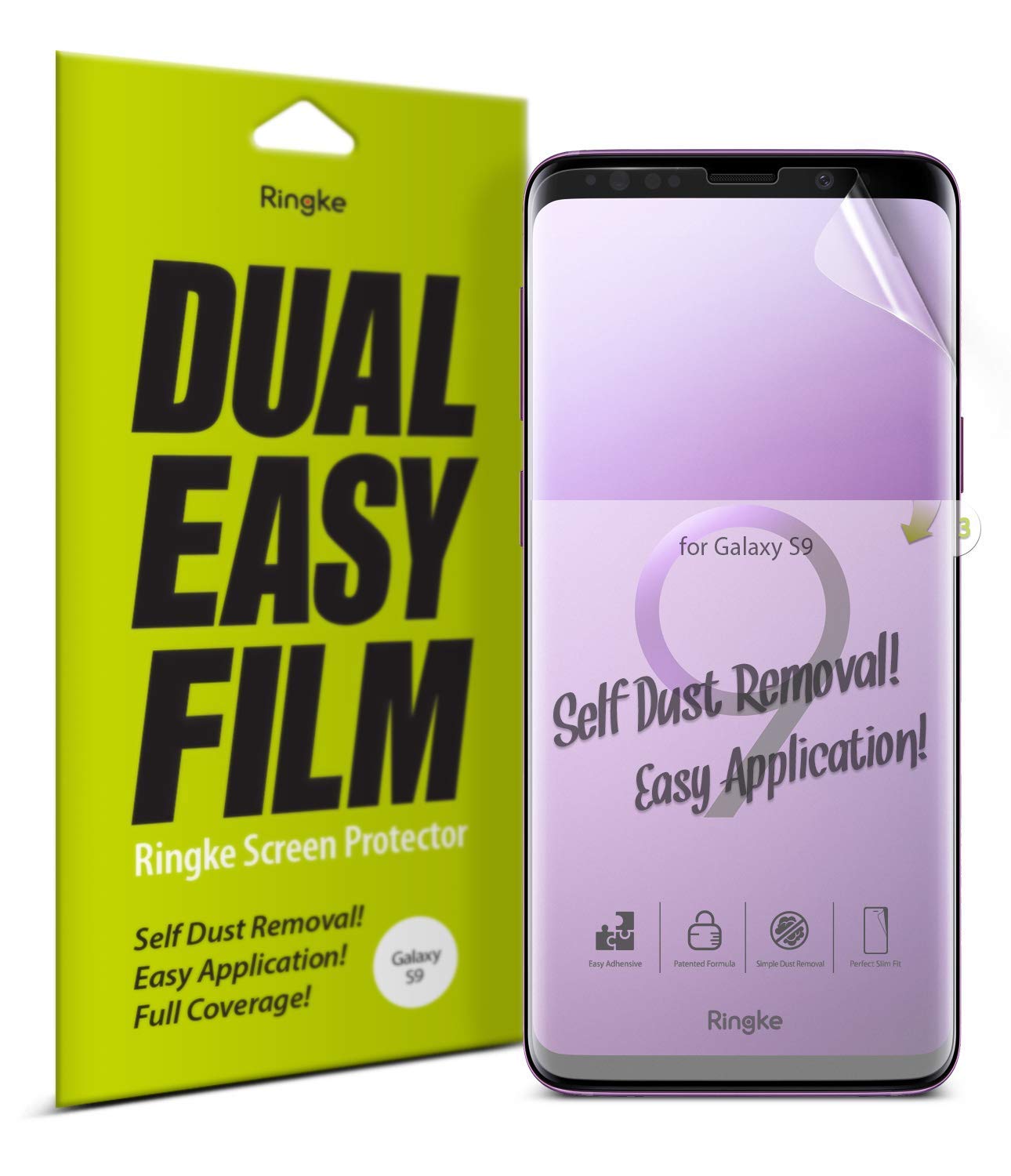 Samsung Galaxy S9 Screen Protector Film | Dual Easy Full - 2 Pack
