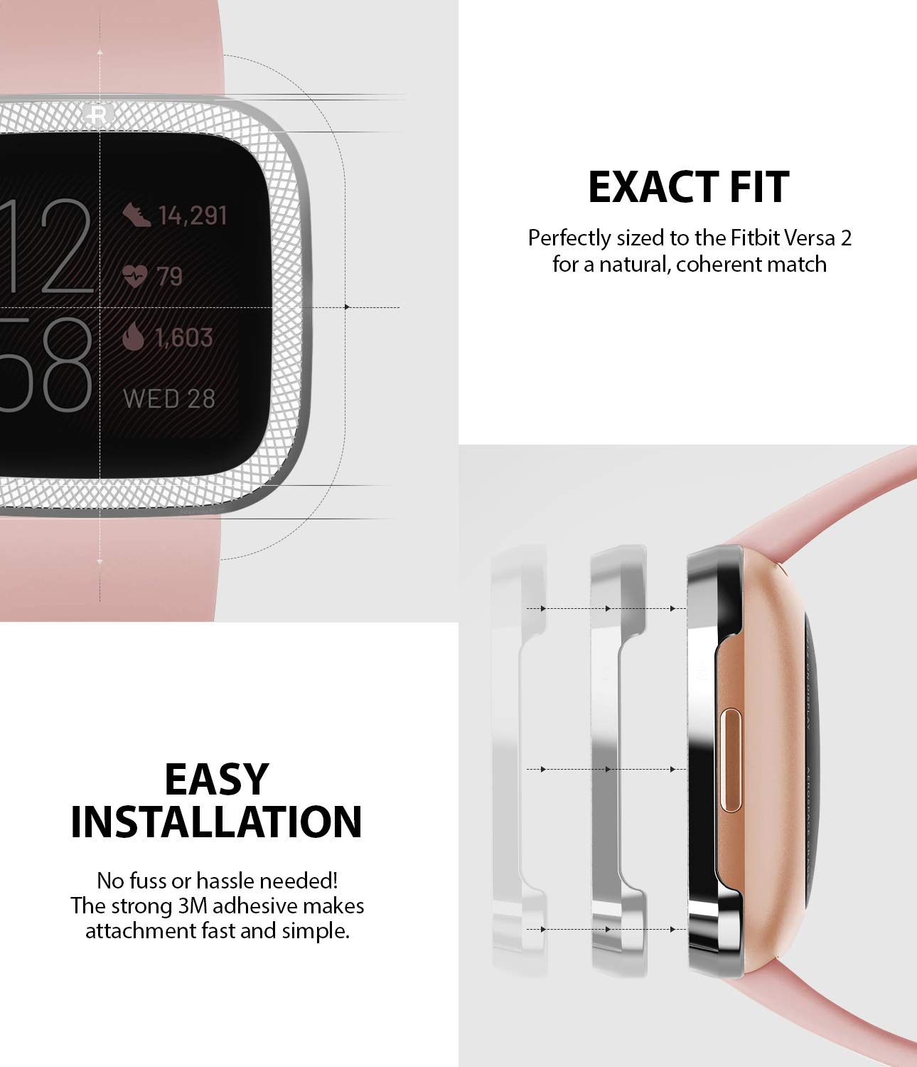 Fitbit versa 2 rose petale hot sale